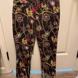 L'AGENCE High Rise Jewel Print Coated Jeans